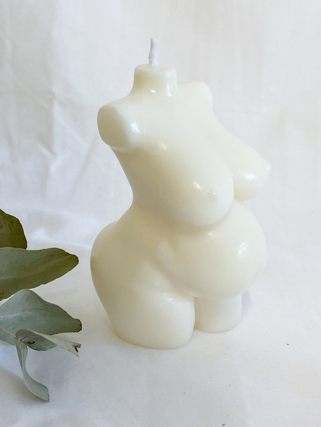 Pregnant belly full figured large candle